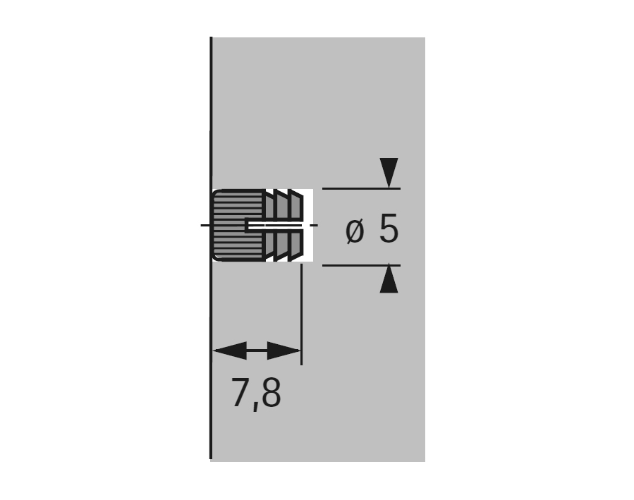 BUSSOLE NYLON ESPANSIONE D10x11 FISSAGGIO CERNIERE ANTA MOBILE BOCCOLA Ø1  TEFLON