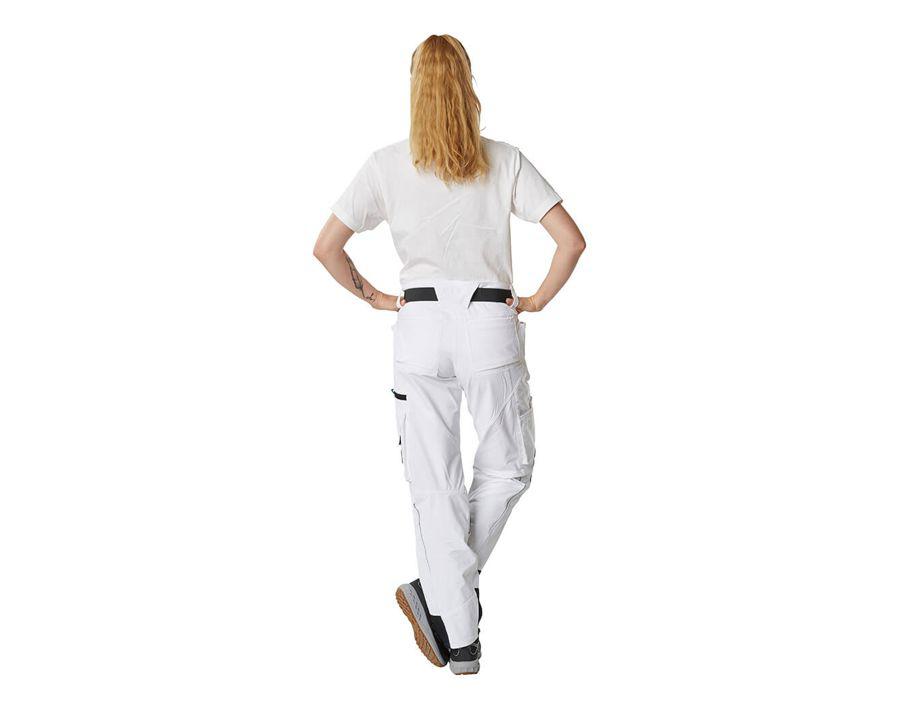 Pantaloni da imbianchino - taglia 54 - bianco - 100% cotone - 245 g/m² -  con tasche per ginocchiere