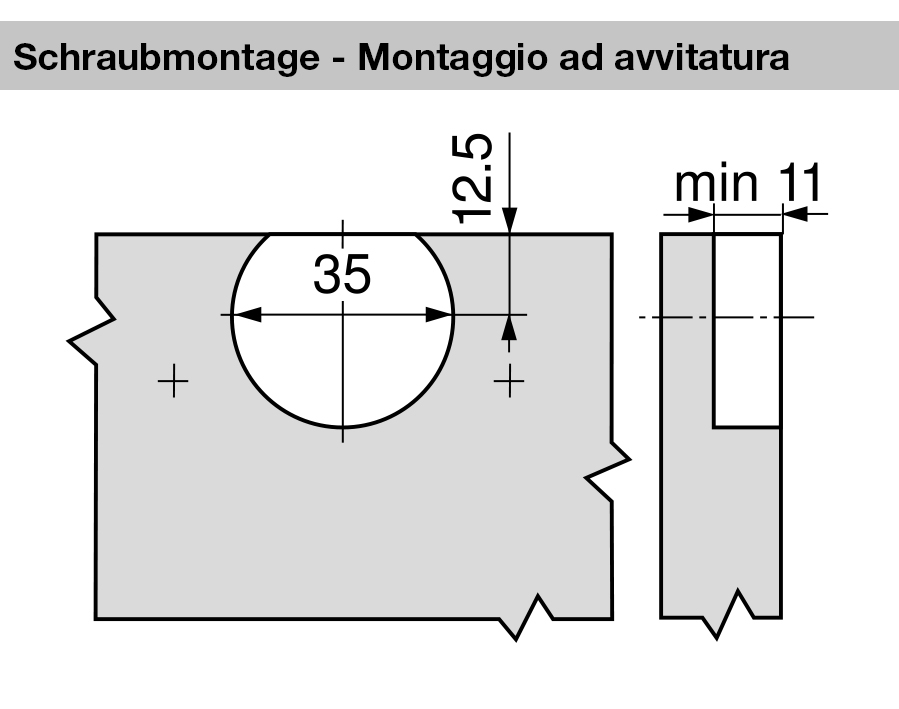 Cerniera per anta a soffietto per mobili ad angolo CLIP top