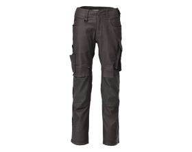 Pantaloni con tasche porta-ginocchiere UNIQUE antracite scuro/nero
