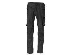 Pantaloni con tasche porta-ginocchiere UNIQUE nero