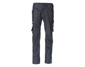 Pantaloni con tasche porta-ginocchiere UNIQUE blu navy scuro