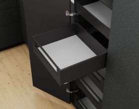 Legrabox - Cassetto interno con ringhierina - altezza C - nero carbonio opaco 