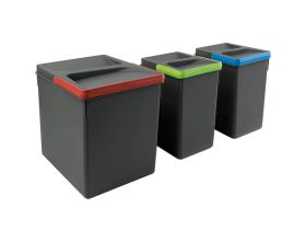 Kit di contenitori per la raccolta differenziata Recycle 